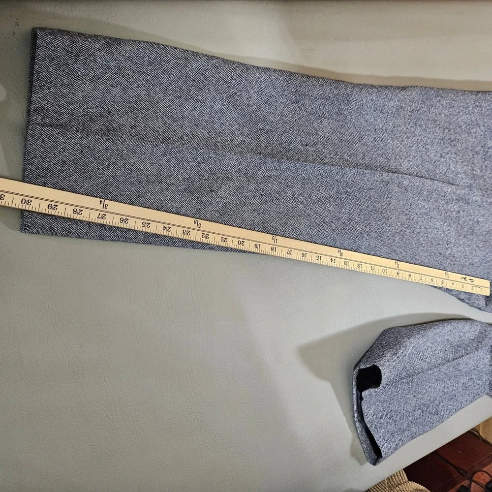 Pendleton Vintage 18 Pants Blue Wool Basketweave Pleated Trousers